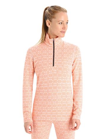 Snow / Flash Icebreaker Merino 250 Vertex Long Sleeve Half Zip Alpine Geo Women's Base Layers | AU 1837FDNM